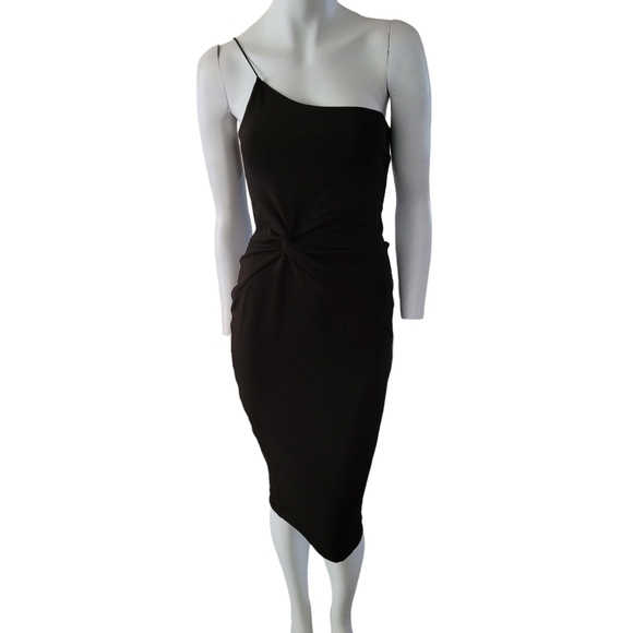 Nookie Lust One Shoulder Midi Dress Black Various - Picture 9 of 13